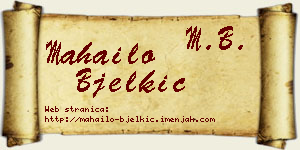 Mahailo Bjelkić vizit kartica